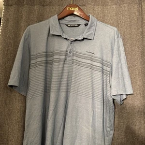 Travis Matthew Polo Golf Shirt Men Sz 2XL XXL Blue Pullover Short Sleeve Casual - Picture 1 of 2
