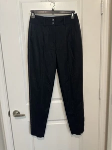 ME+EM Black Wool Blend Tailored Trousers UK 10 US 6 Slim Leg AW21 NWOT - Picture 1 of 4