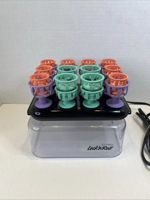 Rizadores de pelo calientes vintage Clairol Lock N Roll concurso 24 carretes BT-3 PROBADO Foto 1 de 4