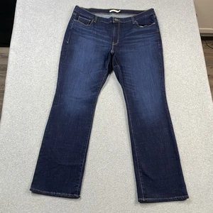 Jeans Levis para mujer 20W 40x32 clásico corte bota elástico lavado oscuro denim occidental - Imagen 1 de 16