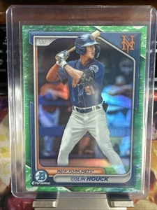 2024 Bowman Chrome Colin Houck Lunar Glow Refractor #BCP-123 New York Mets - Picture 1 of 2