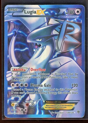 Pokémon 2013 blanco y negro BW Plasma Storm arte completo Lugia EX Holo lámina 134/135 Foto 1 de 2