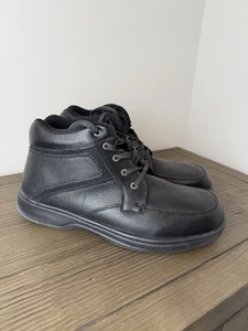 Orthofeet Black Highline Leather Boots Men’s Sz 13 D Comfort Tie - Picture 1 of 10