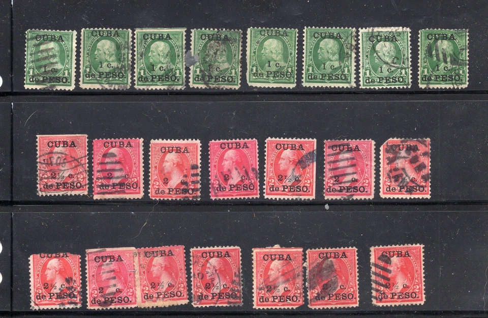 22pc CARIBBEAN  STAMPS LOT OVERPRINT USED ID#857 - Image 1 of 1