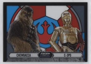 2016 Topps Star Wars Evolution Stained Glass Pairings Chewbacca C-3PO #7 1cc7 - Picture 1 of 3