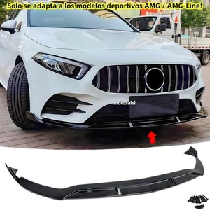 Para Mercedes Clase A W177 V177 AMG Line 18-22 de separador de labios delanteros - Imagen 1 de 16