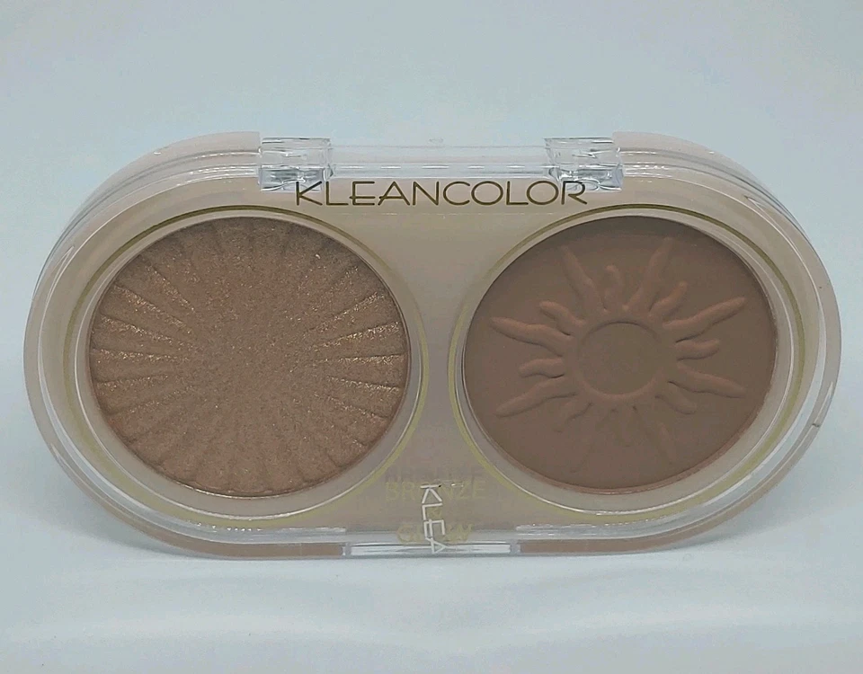 KLEANCOLOR - BRONZE & GLOW EYE CANDY DUO PALETTE - CRUELTY FREE - Image 1 of 4