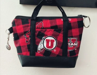 Utah Utes, U of U Inspired Handmade Mini Keychain Purse  - Image 1 of 3