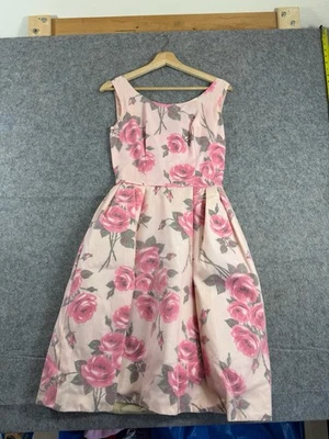 Vintage 1950s Cocktail Dress Womens (14x38) Coquette Dainty Floral Party Retro - Image 1 of 4