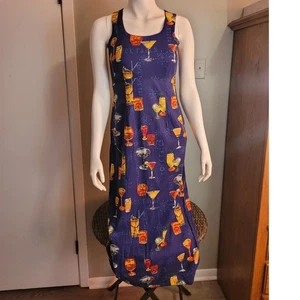 Hilo Hattie Vintage Hawaii Neuheit Cocktail Maxikleid Gr. 4 Y2K Martini Kitsch - Bild 1 von 9