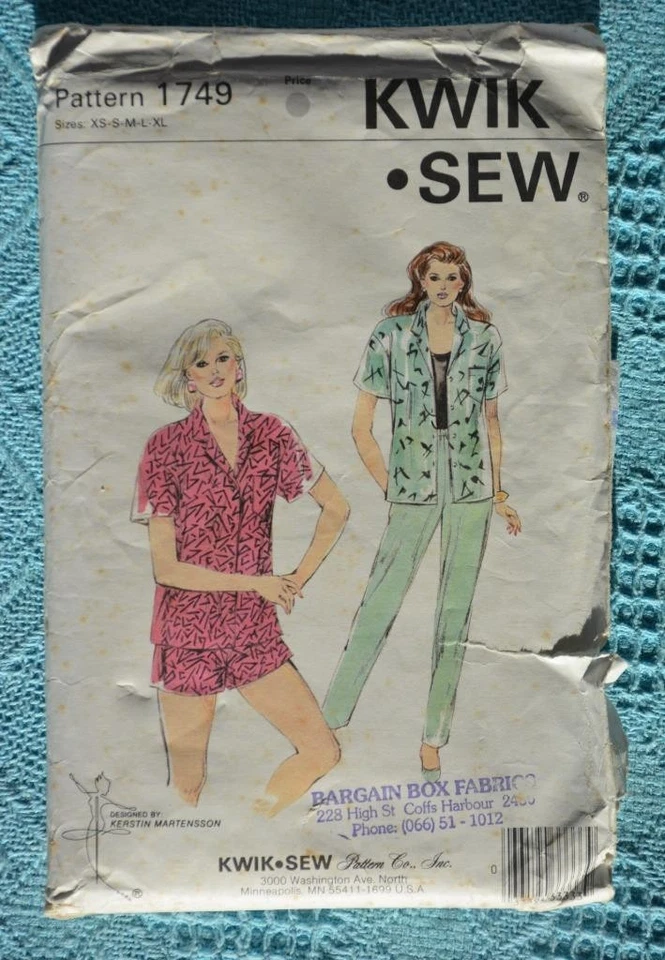 Kwik Sew #1749 MISSES SHIRTS & PANTS & SHORTS Size XS-XL Uncut. Woven Fabrics. - image 1 of 1