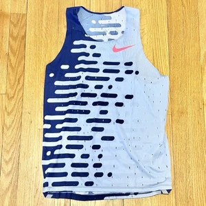 Nike Pro Elite 2023 Men’s Size M Made In USA Blue Pink Running Racing Singlet - Picture 1 of 5