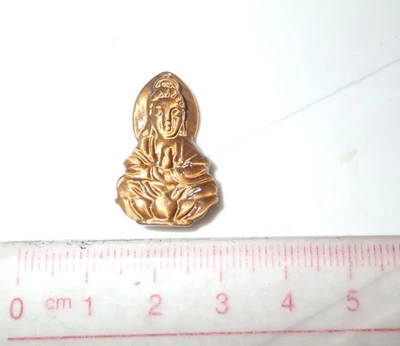 Tiger's Eye Stone Carving Pendant Guanyin 2.4 gram 25x16x5 mm - Image 1 of 4