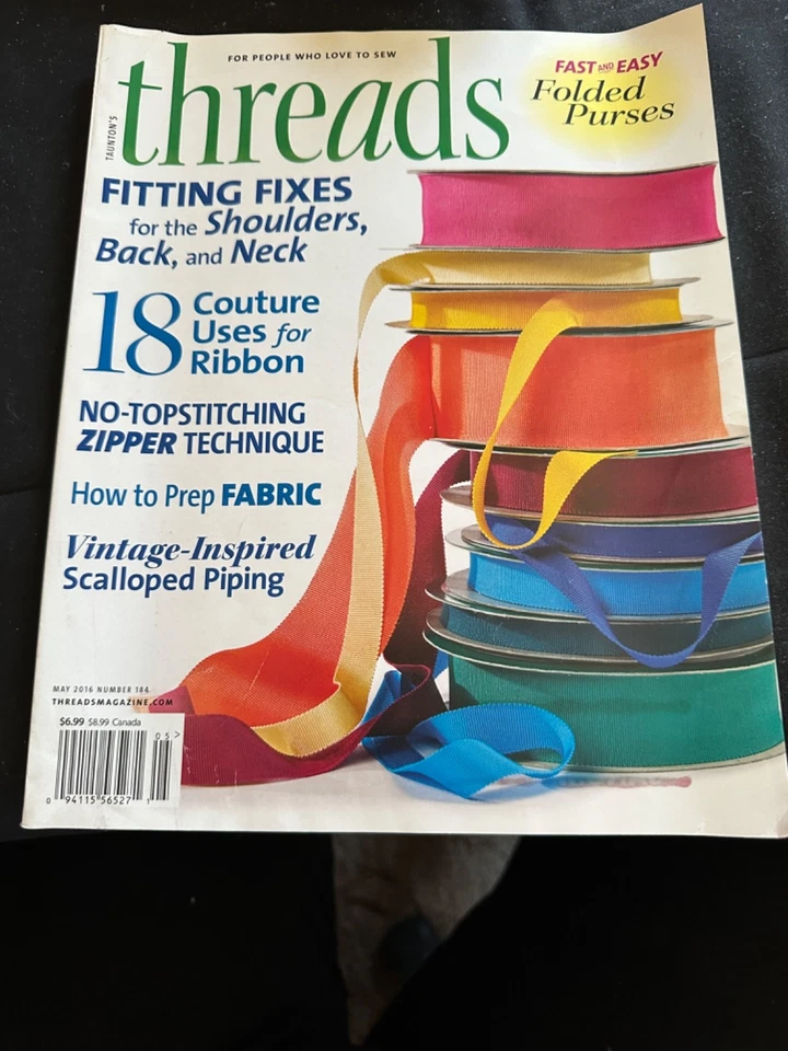 Threads Magazine – May 2016 Issue (#184) Fitting Fixes for Shoulders, back  Neck - Image 1 of 1
