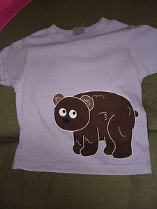RESORT WEAR PURPLE BEAR SHIRT WITH BEARY CUTE SIZE 3 - Picture 1 of 4