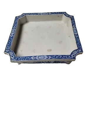 Antique Chinese Bonsai Tree Planter Pot from 1796-1820 Blue And White Porcelain  - Image 1 of 4