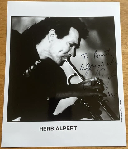 Trumpeter Herb Alpert Autograph Photo Cover
