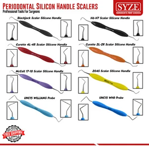 Universal Columbia Curettes Micro Hoz Escaladoras Sondas Mango Recubierto de Silicona - Imagen 1 de 9