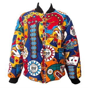 MOSCHINO Vintage Rare/Collectible Bomber Jacket Pinball Size 8 US Made in Italy - Picture 1 of 7