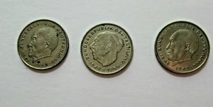 Lot of 3 Germany 2 Mark Bundes Republik Deutschland 1972 G 1973 G & J - Picture 1 of 9