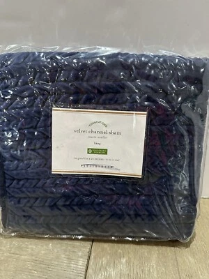 Pottery Barn Velvet Channel King Sham Twilight Foto 1 de 2