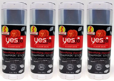 (LOTE 4) Yes To Tomates PIEL CLARA Desintoxicante Carbón SnapMask Stick 2 OZ ea Foto 1 de 4