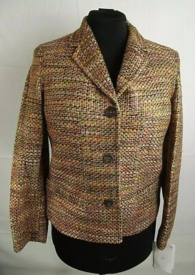NEW Liz Claiborne Womens PETITE MEDIUM Multicolor Lined Blazer Jacket PM $129 - Image 1 of 4