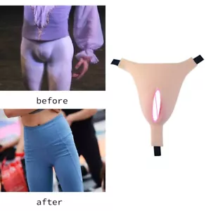 Bragas cruzadas de silicona Dokier T-back Panty Falsas vagina potenciador de la vulva - Imagen 1 de 9