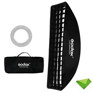 Godox 35x160cm Rectangle Bowens Mount Strip Softbox + Grid For Strobe Flash Head - Picture 1 of 9