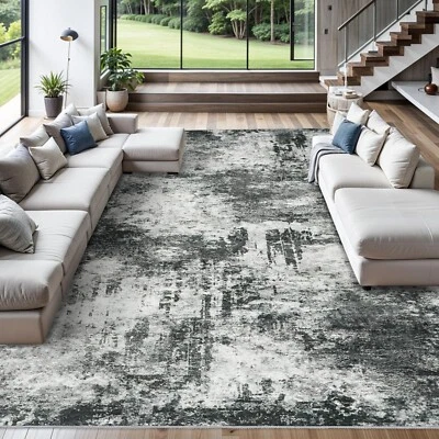 RUUGME 10X14 Abstract Area Rug:Large Washable Living Room Rug Indoor Non Slip... - Image 1 of 4