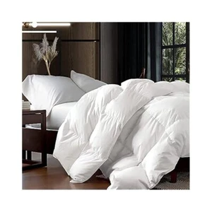Breathable King Comforter, Down Fiber, 68oz Fill, 100% Egyptian Cotton Cover - Picture 1 of 6