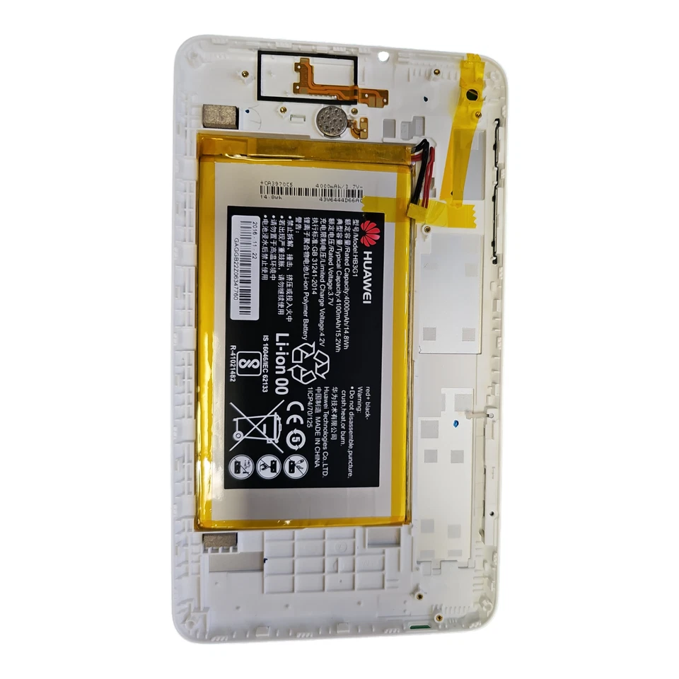 OEM HUAWEI MEDIAPAD T1 7.0 T1-701W CUBIERTA TRASERA PLATEADA + BATERÍA HB3G1 Foto 1 de 2