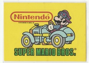 1989 Topps Nintendo Super Mario Bros Trading Card Sticker #33 bros 2 tip KART