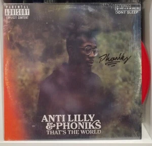 SIGNED Anti Lilly Phoniks That's The World Red COLORED Vinyl LP AUTO DON'T SLEEP - Picture 1 of 5