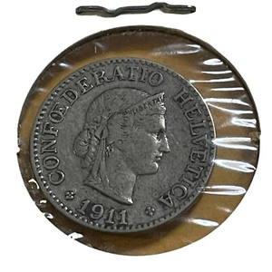 Switzerland 10 Rappen 1911 Coin Liberty Swiss Franc Copper Nickel 19.15mm Km#27 - Picture 1 of 15