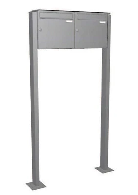 Standbriefkasten Doppelpostkasten 2er Briefkastenanlage freistehend  FAH1002-BB - Bild 1 von 4