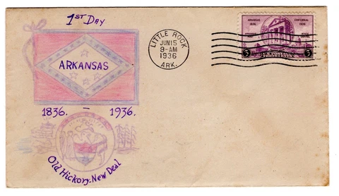 #782 Arkansas Centennial 1936 FDC - Planty #111 LISTING COPY Rare Cover