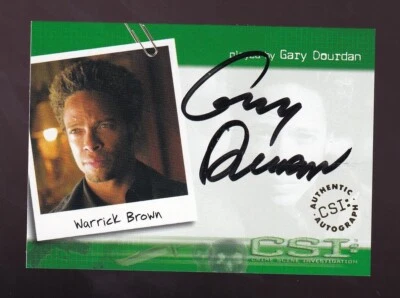 CSI: Crime Scene Investigation 2003 Autograph Card CSI-A2 GARY DOURDAN - Image 1 of 2