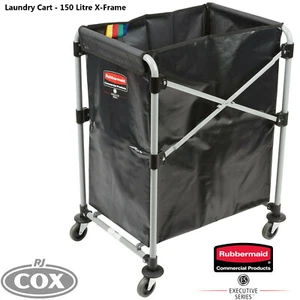 Carro de lavandería Rubbermaid 1881749 - 150 litros marco X plegable carro - Imagen 1 de 12