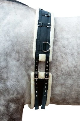 Longiergurt -Comfort Teddy- schwarz/natur Shetty Pony VB/WB HKM 13018 - Bild 1 von 2