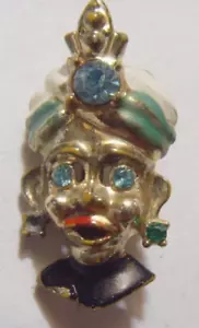 920er seltene antike emaillierte Beute Figur Aladdin Genie Brosche 52528 - Bild 1 von 5