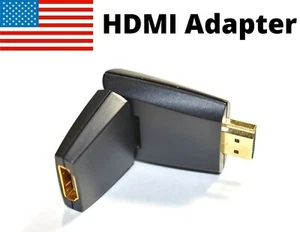 Adaptador HDMI 0-90 grados ángulo ajustable hembra a macho HDMI 24K chapado en oro - Imagen 1 de 7
