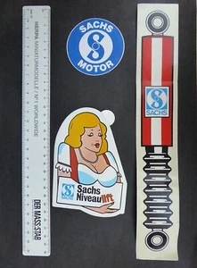 Vintage 3 Stück Aufkleber /Sticker, " SACHS ", - Bild 1 von 5