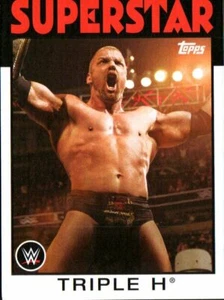 Tarjeta de lucha libre estilo Topps WWE WWF Heritage 1986 2016 #37 Triple H - Imagen 1 de 2