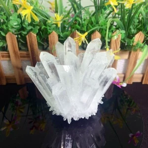 120g Natural Clear Gem Stone Quartz Crystal Cluster Druzy Geode Healing Specimen - Picture 1 of 13