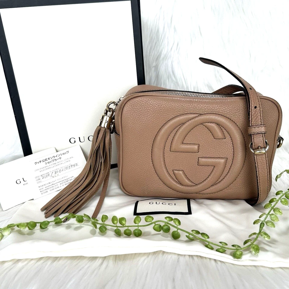 GUCCI SOHO Disco Crossbody Bag Brown Leather Purse w/box - Image 1 of 4