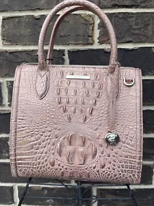 NWT $385 Brahmin Small Caroline Rose Gold Melbourne Satchel pale pink leather - Picture 1 of 5
