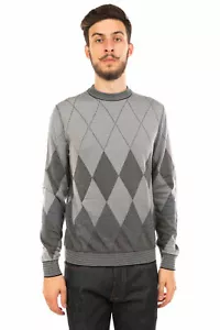 BALLANTYNE Wollpullover Gr. 50 / M Argyle Streifenbesatz Made in Italy UVP 385€  - Bild 1 von 8