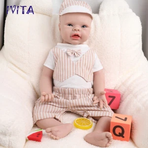 IVITA 20'' Soft Silicone Reborn Doll Boy Baby Kids Birthday Gift Handmade Doll - Picture 1 of 12