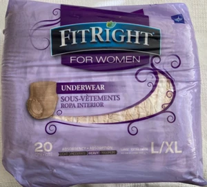 Fit Right Underwear for Women Heavy Absorbency L/XL 20 CT - Picture 1 of 2